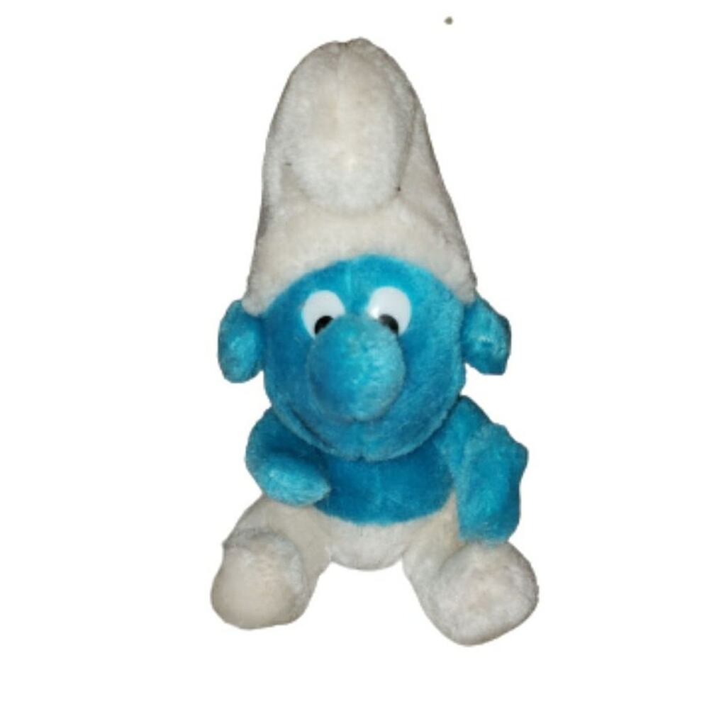 Vintage 1980's Peyo Wallace Berries Smurf 8" Plush